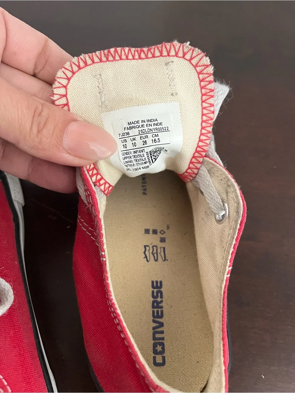 Converse Kids Red Low-Top Canvas Sneakers